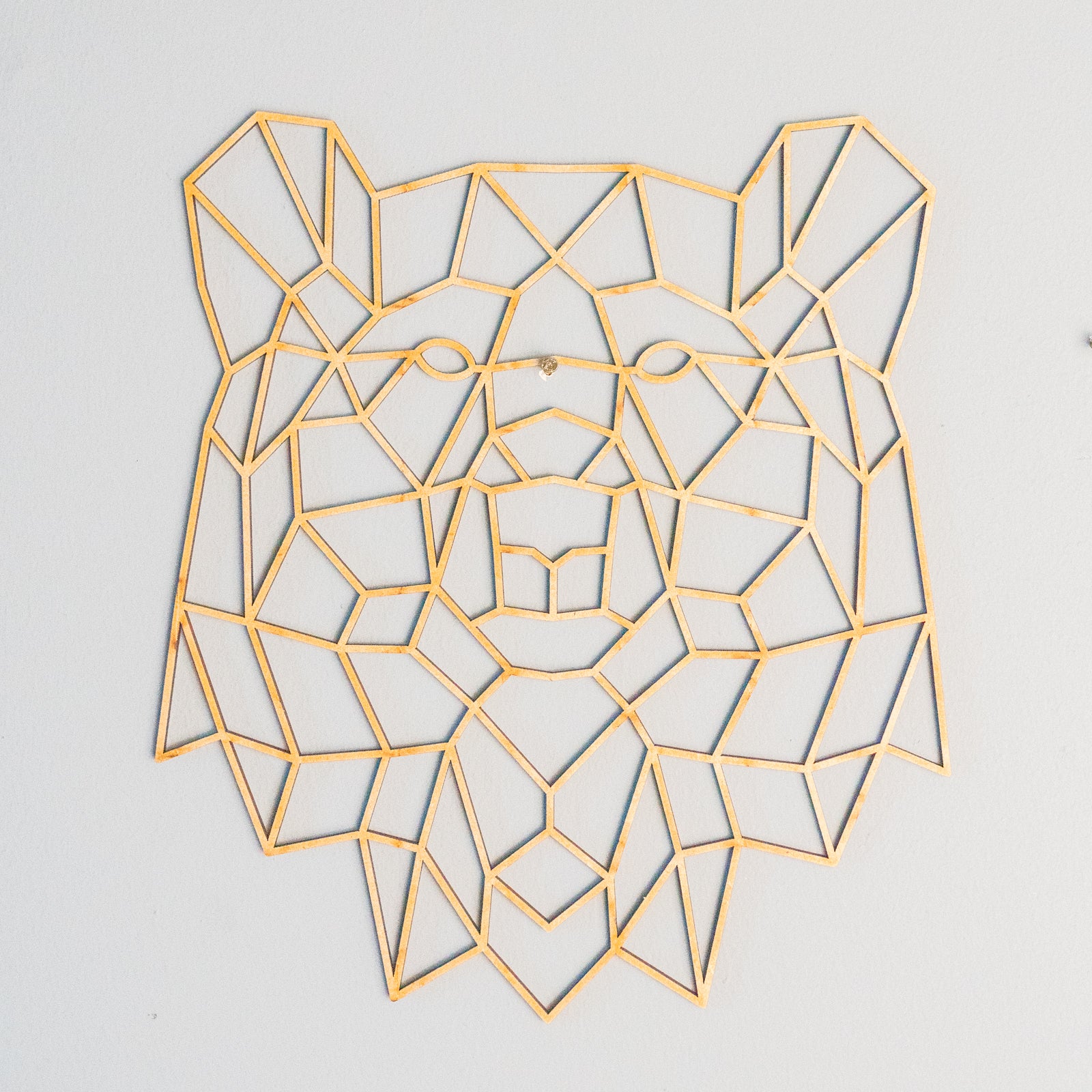 Geometric Bear Wall Decor - Slate & Rose