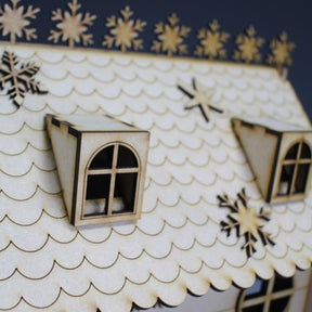 Festive Gingerbread House Engraved DIY Craft Kit - Slate & Rose