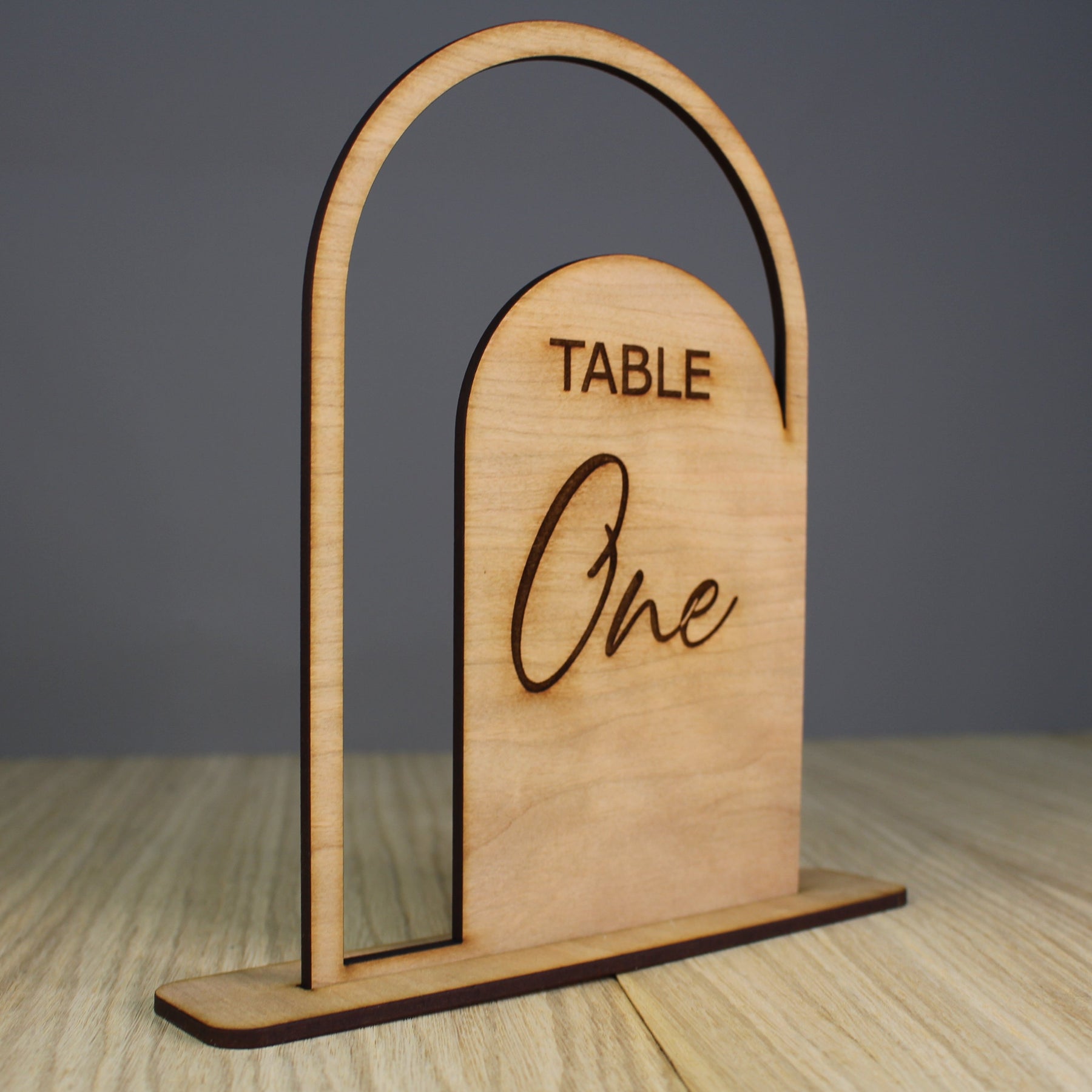 Wedding Freestanding Engraved Table Number - Slate & Rose