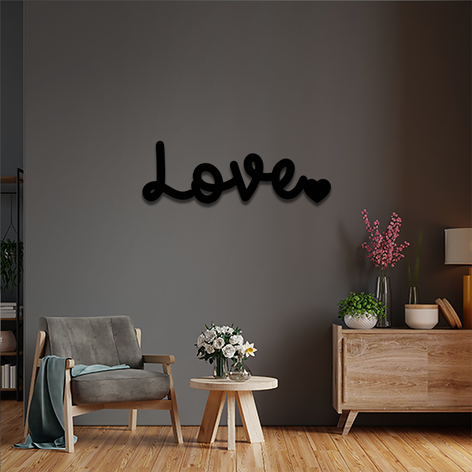 Love Wall Art - Slate & Rose