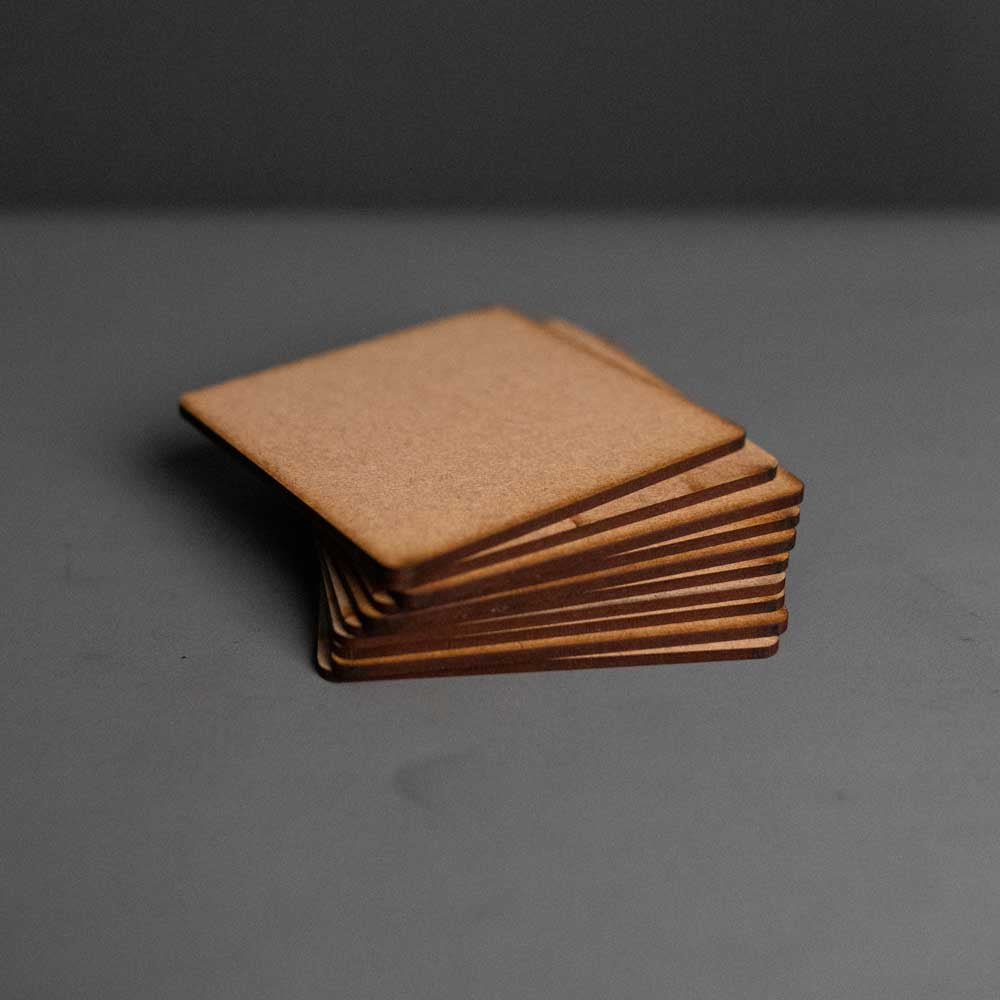 Wooden Coasters - Craft Squares 10 Pack (100mm) - Slate & Rose