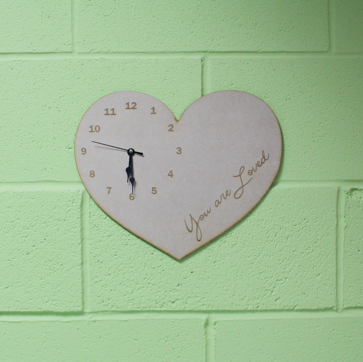 Your Are Loved Heart - Wall Clock - Slate & Rose