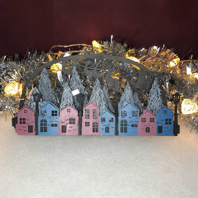 3D Christmas Street - Slate & Rose