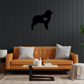 Dog Wall Art - Australian Shepherd - Slate & Rose