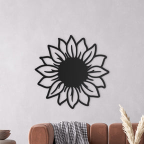 Sunflower Wall Art - Slate & Rose
