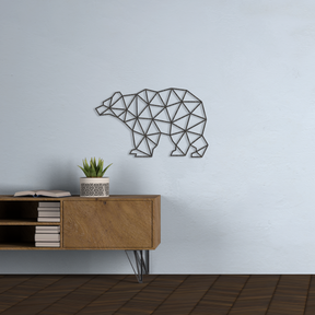 Geometric Bear Side Wall Decor - Slate & Rose