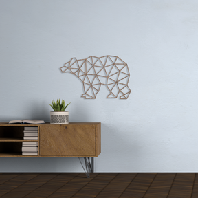 Geometric Bear Side Wall Decor - Slate & Rose