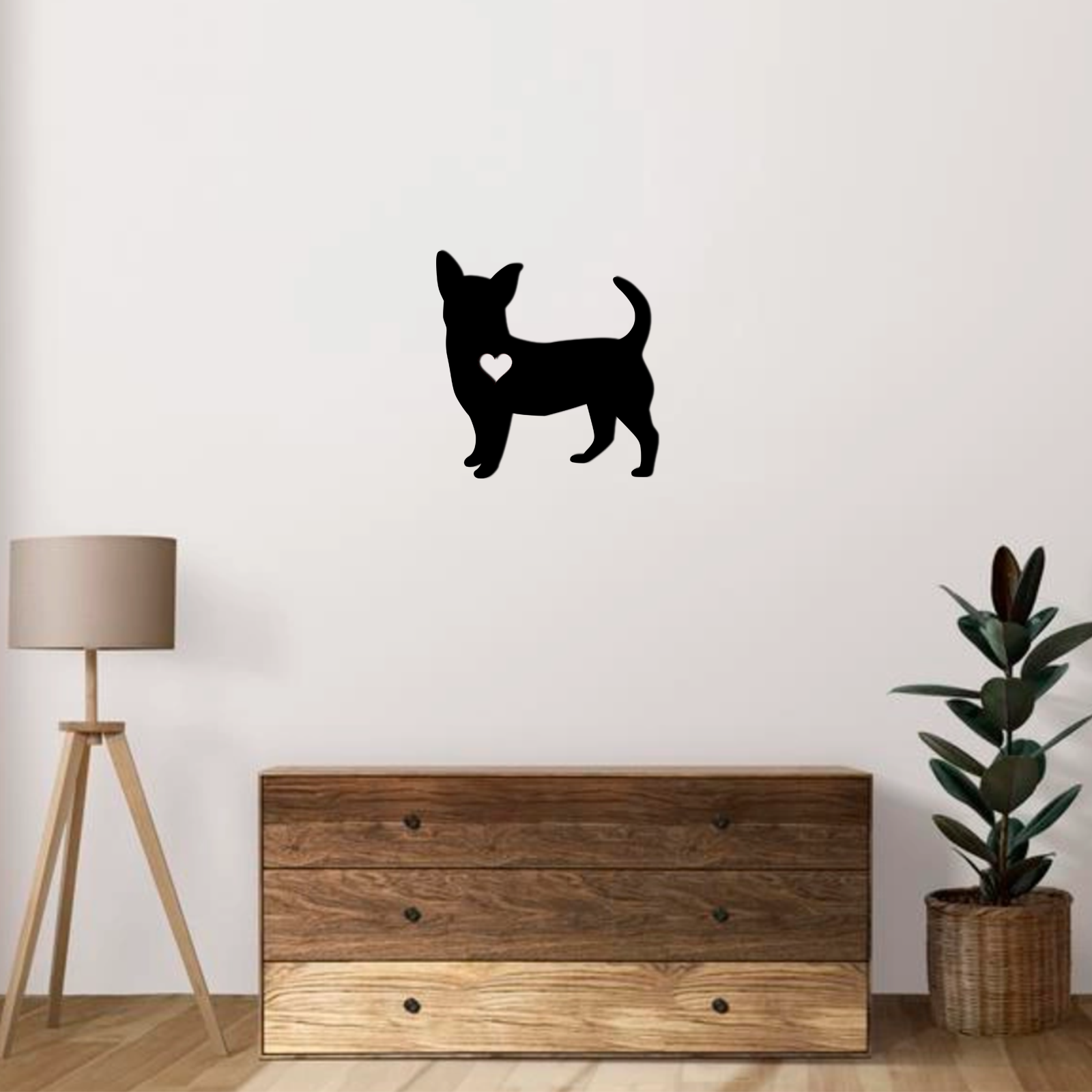 Dog Wall Art - Chihuahua - Slate & Rose