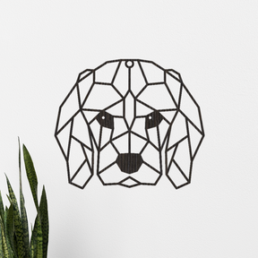 Geometric Dog Head Wall Decor - Slate & Rose