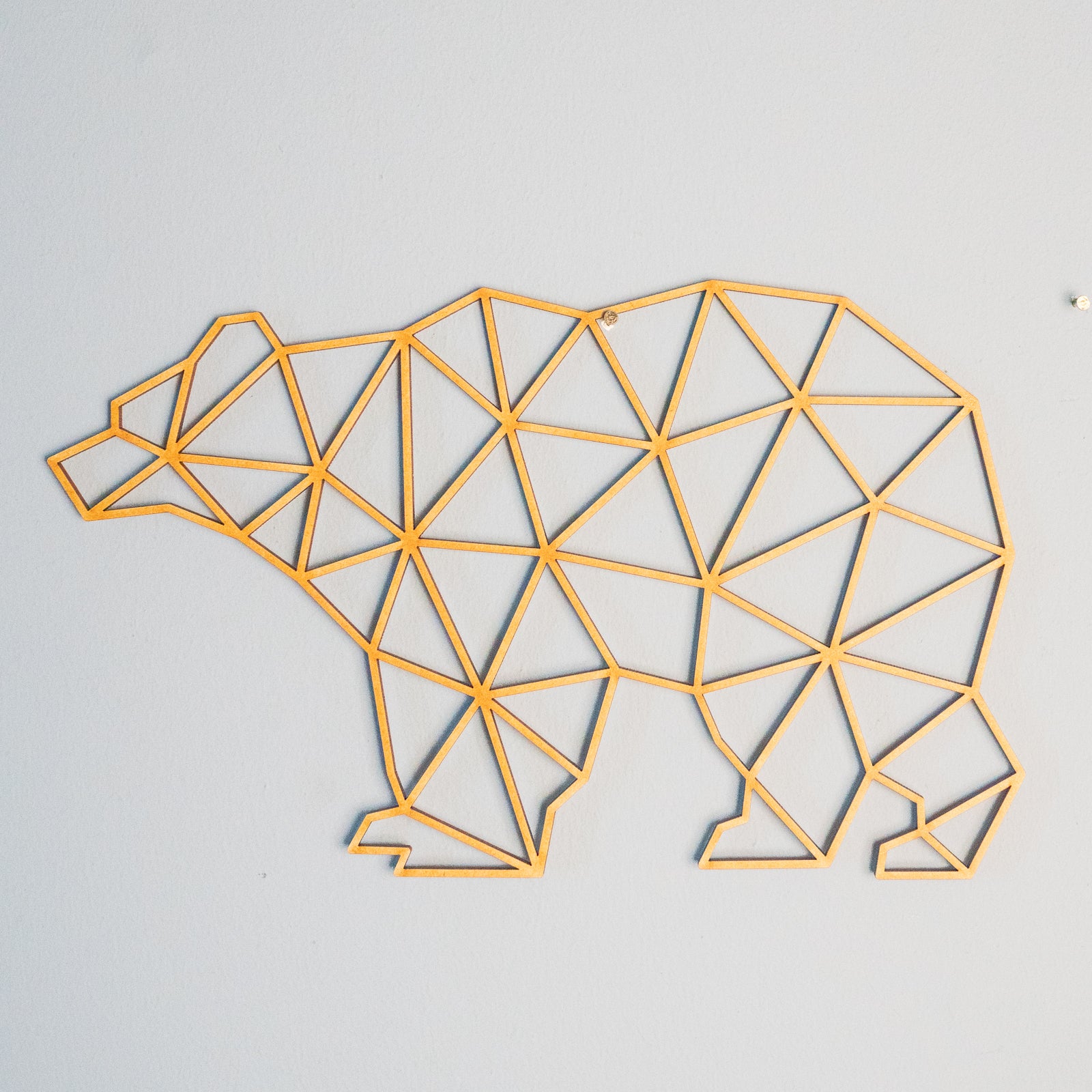 Geometric Bear Side Wall Decor - Slate & Rose