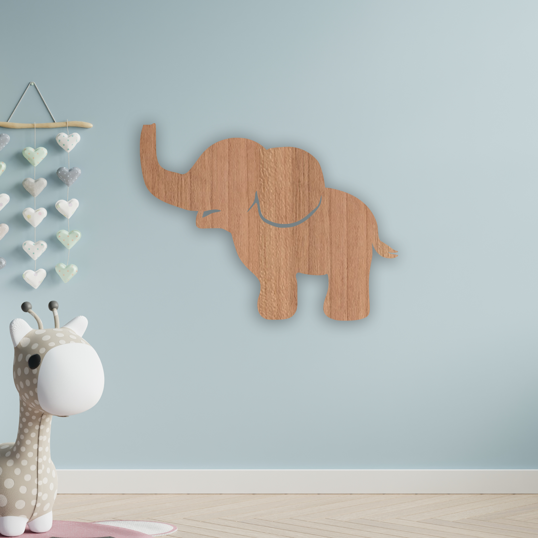 Elephant Baby Wall Art - Slate & Rose