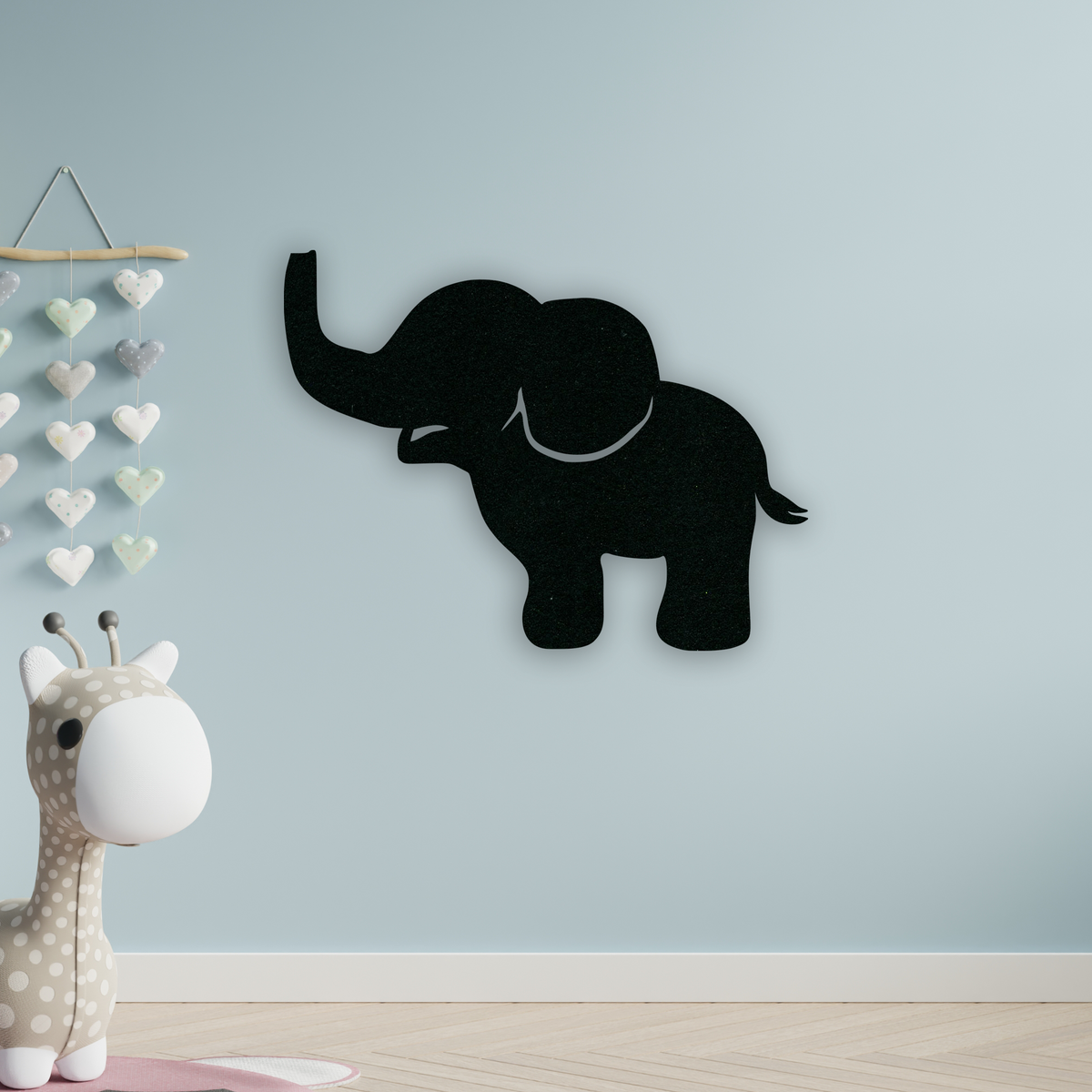 Elephant Baby Wall Art - Slate & Rose