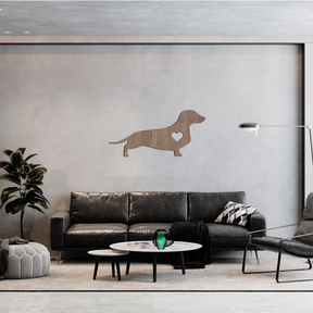 Dog Wall Art - Dachshund - Slate & Rose