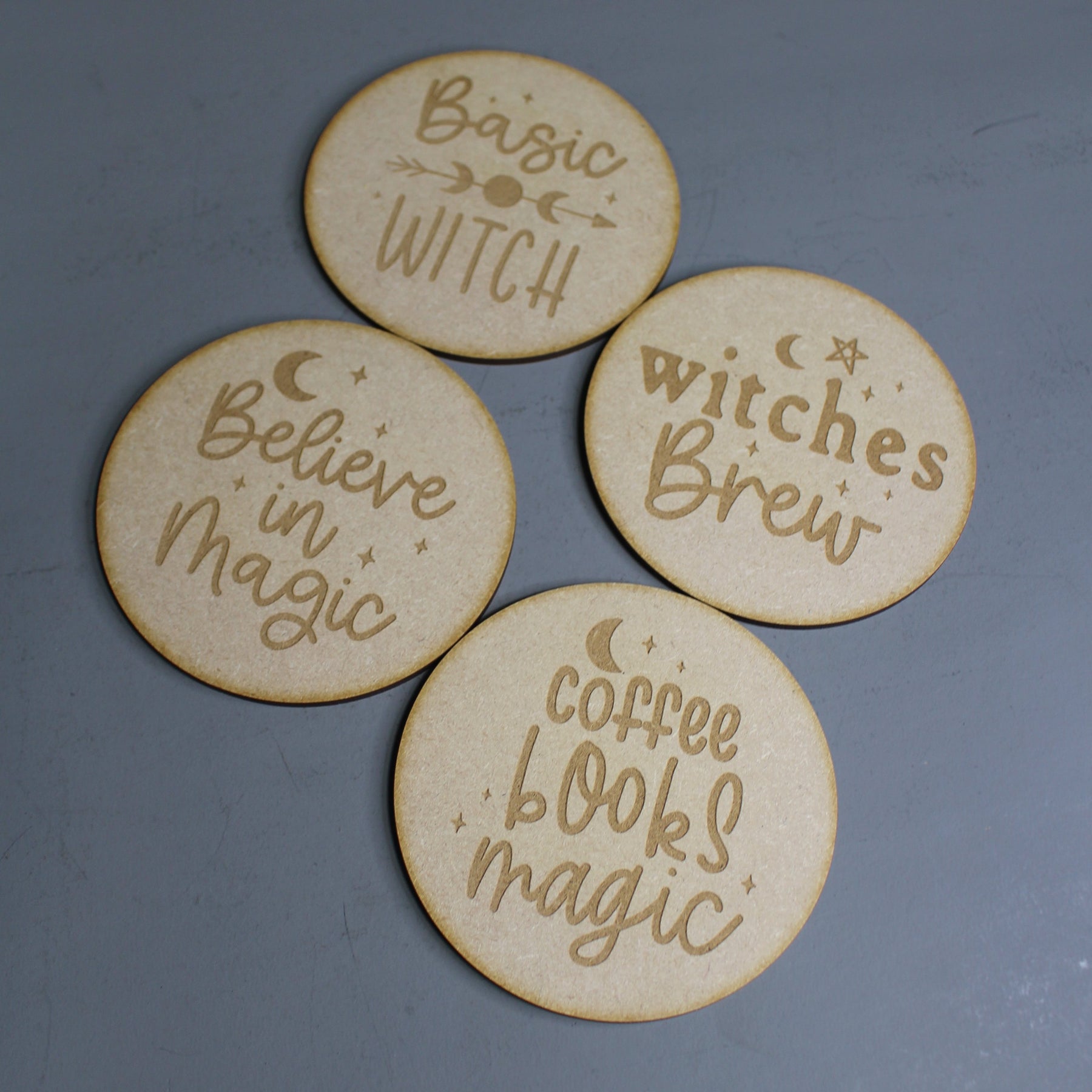 Coaster - Witch 4 Pack - Slate & Rose