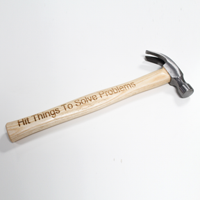 Hit Things To Solve Problems - Engraved Hammer - Slate & Rose