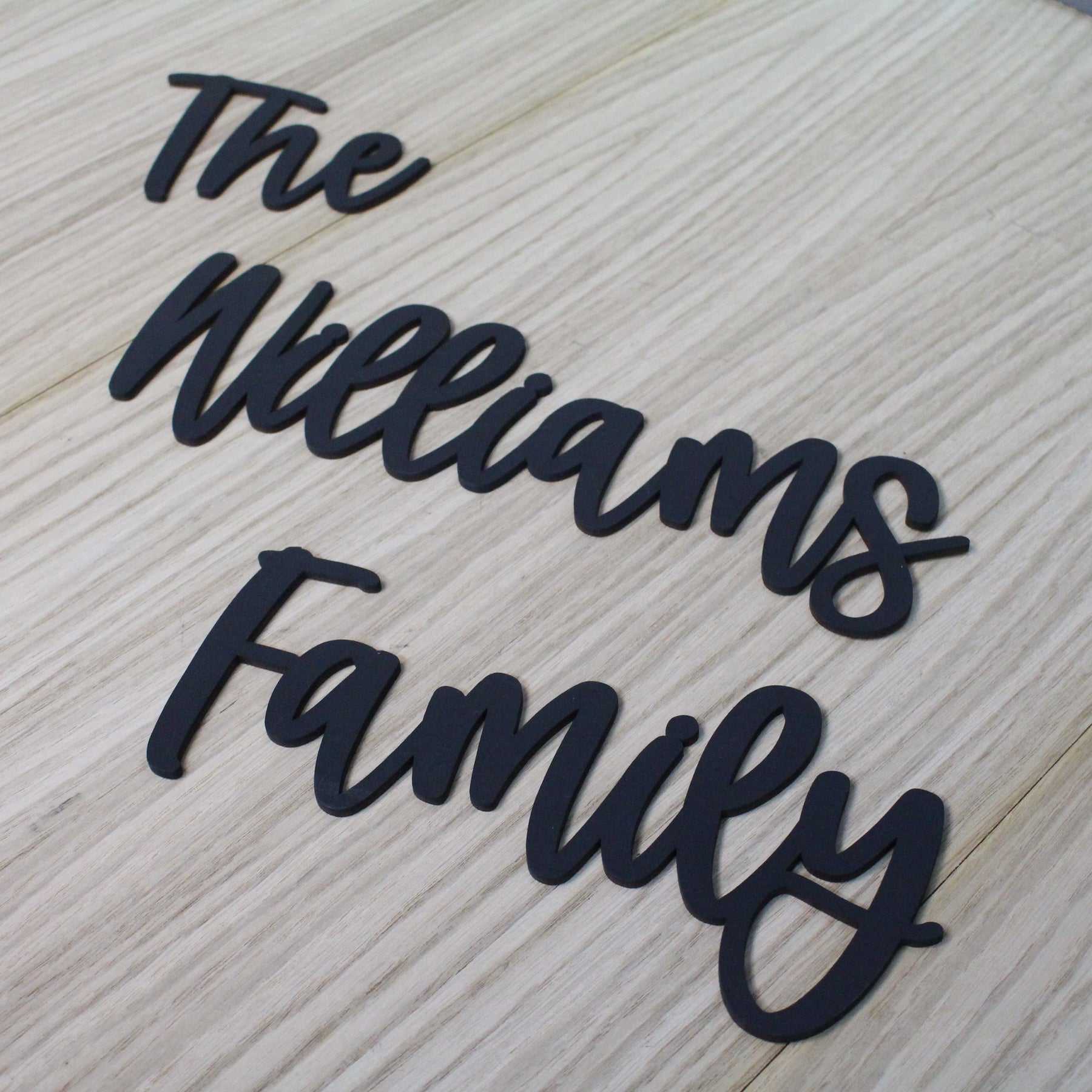 The Personalised Family Word Wall Art - Slate & Rose