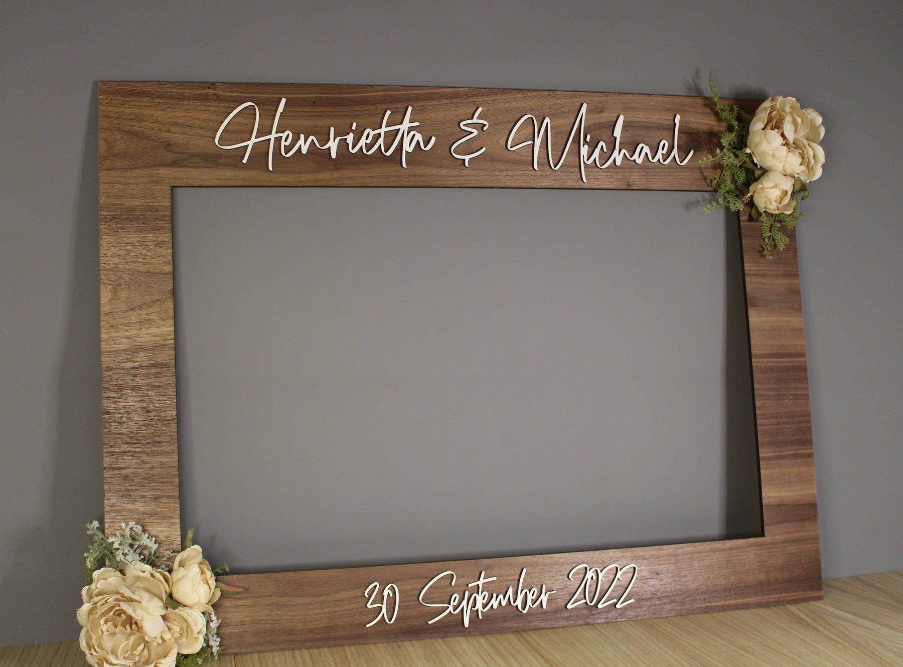 Personalised Wedding Photo Frame Prop - Slate & Rose