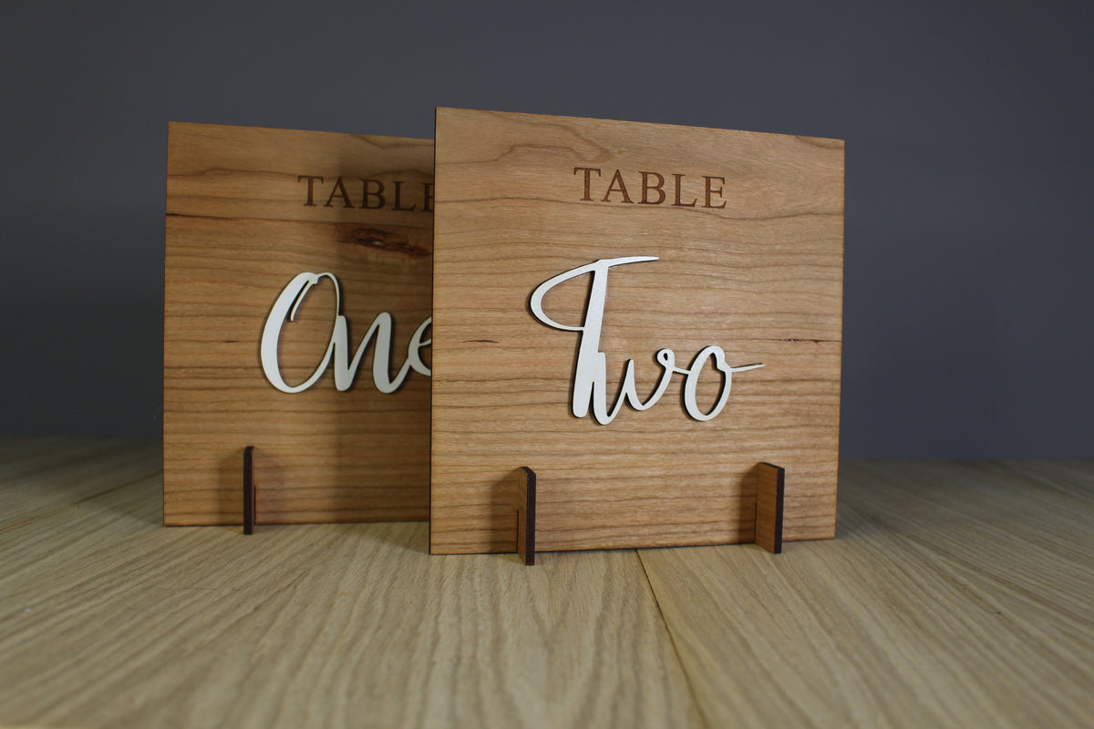 Wedding/Event Freestanding Table Numbers - Slate & Rose