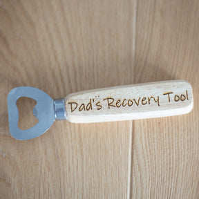 Wooden Bottle Opener "Dads Recovery Tool" - Slate & Rose