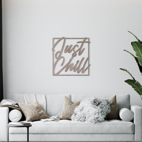 Just Chill Square Wall Art - Slate & Rose