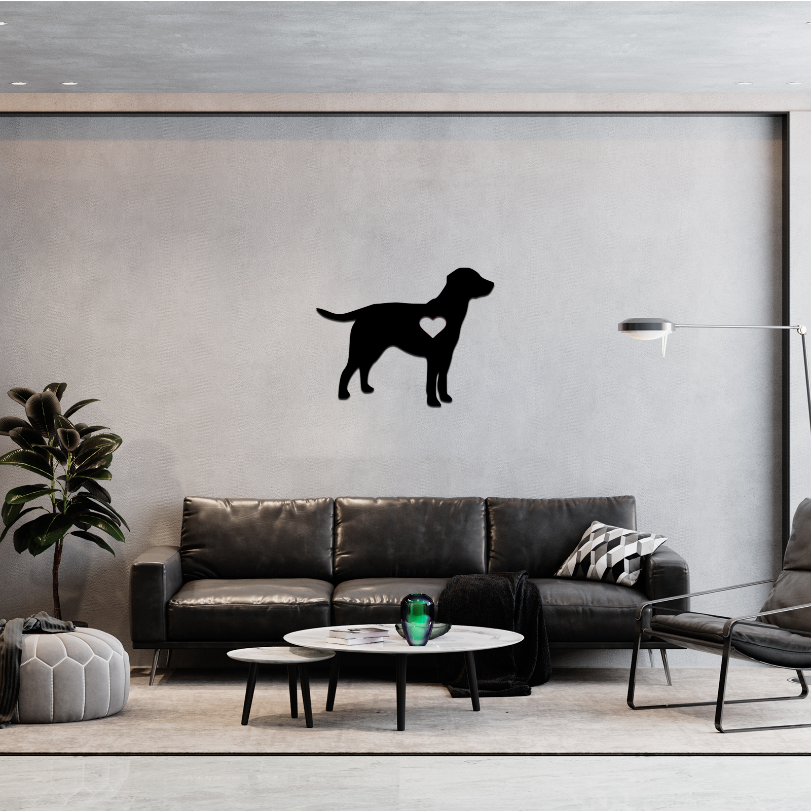 Dog Wall Art - Labrador - Slate & Rose