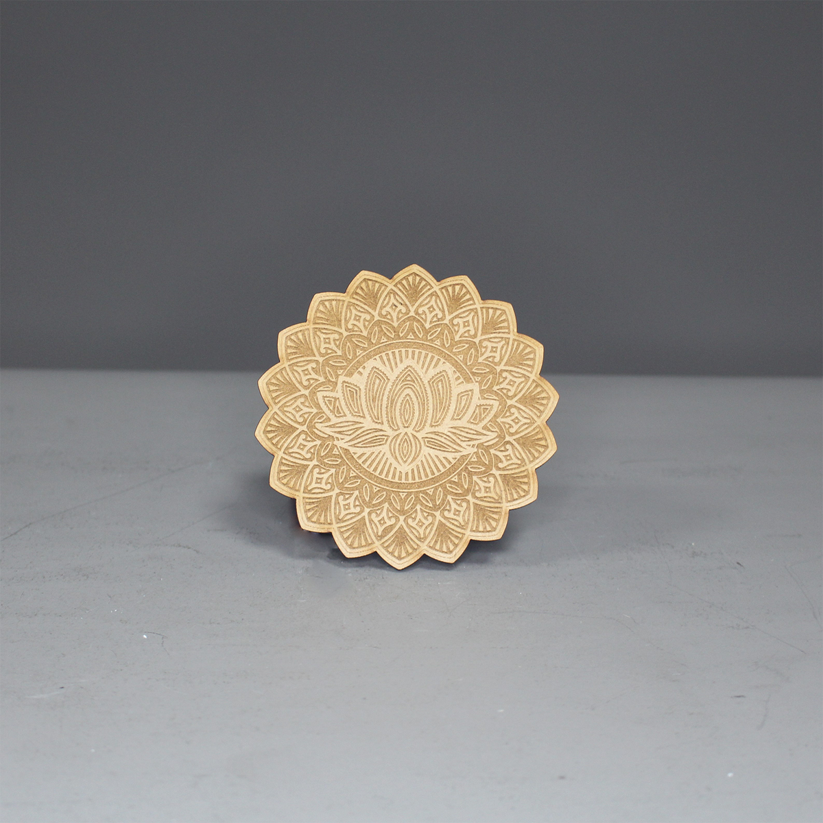 Coaster - Mandala Lotus Flower 4 Pack - Slate & Rose