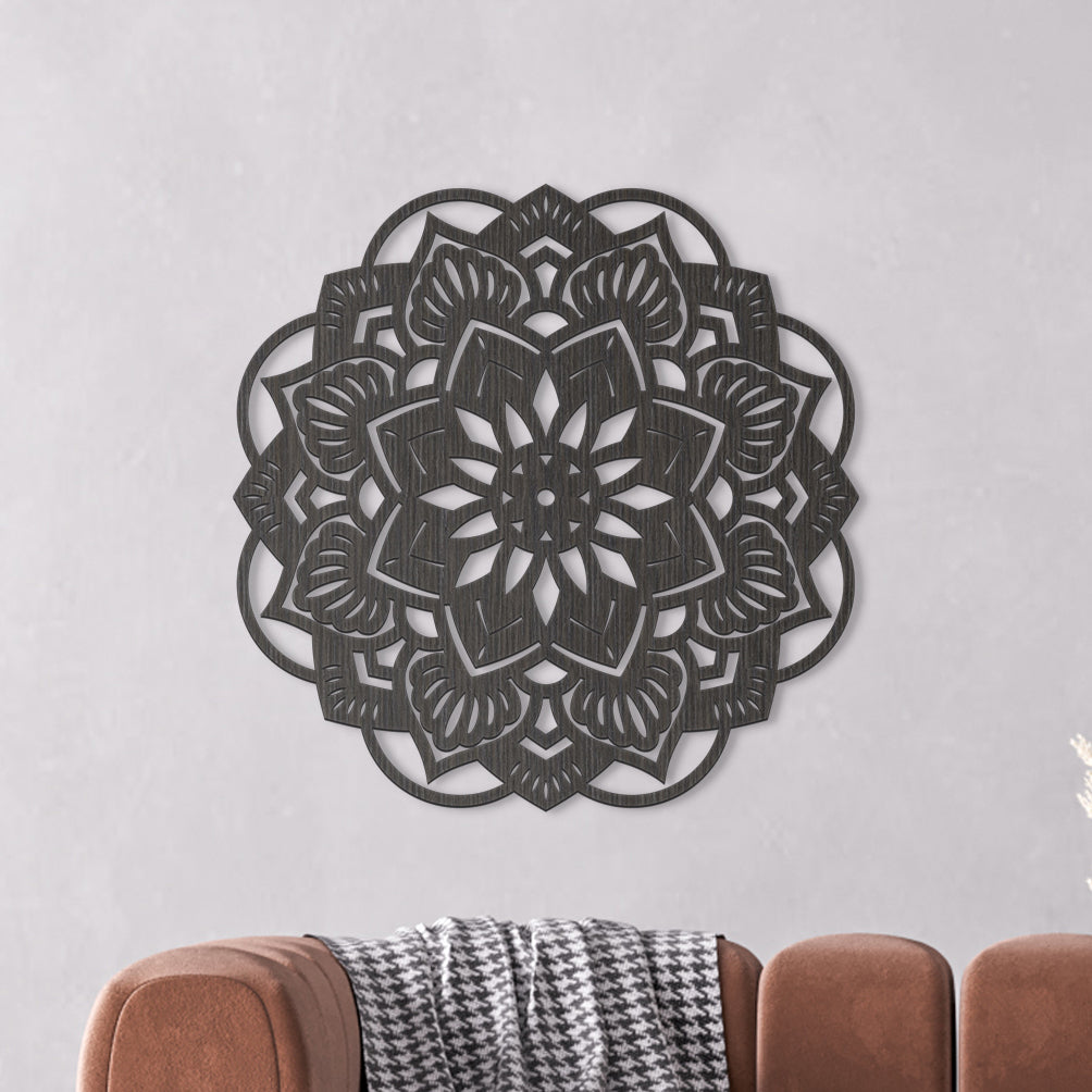 Mandala Wall Art - Slate & Rose