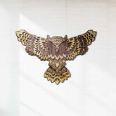 3D Wooden Owl Wall Art - Slate & Rose