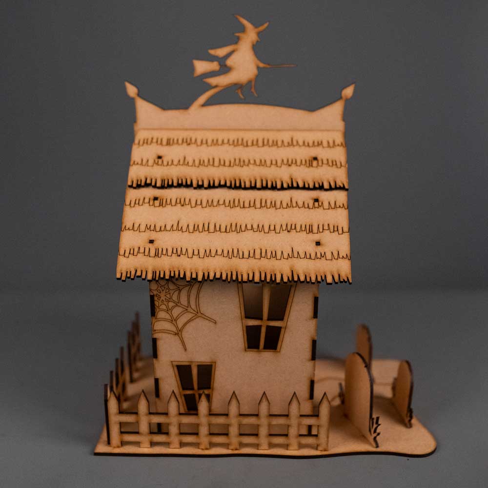 Halloween Haunted House Engraved DIY Craft Kit - Slate & Rose