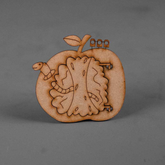 Wooden Engraved Opening Fairy Door - Hidden In An Apple - Slate & Rose