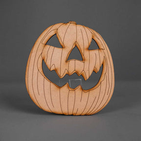 Hallowen Wooden Engraved Pumpkin Decorations Extra Large - 6 Pack - Slate & Rose