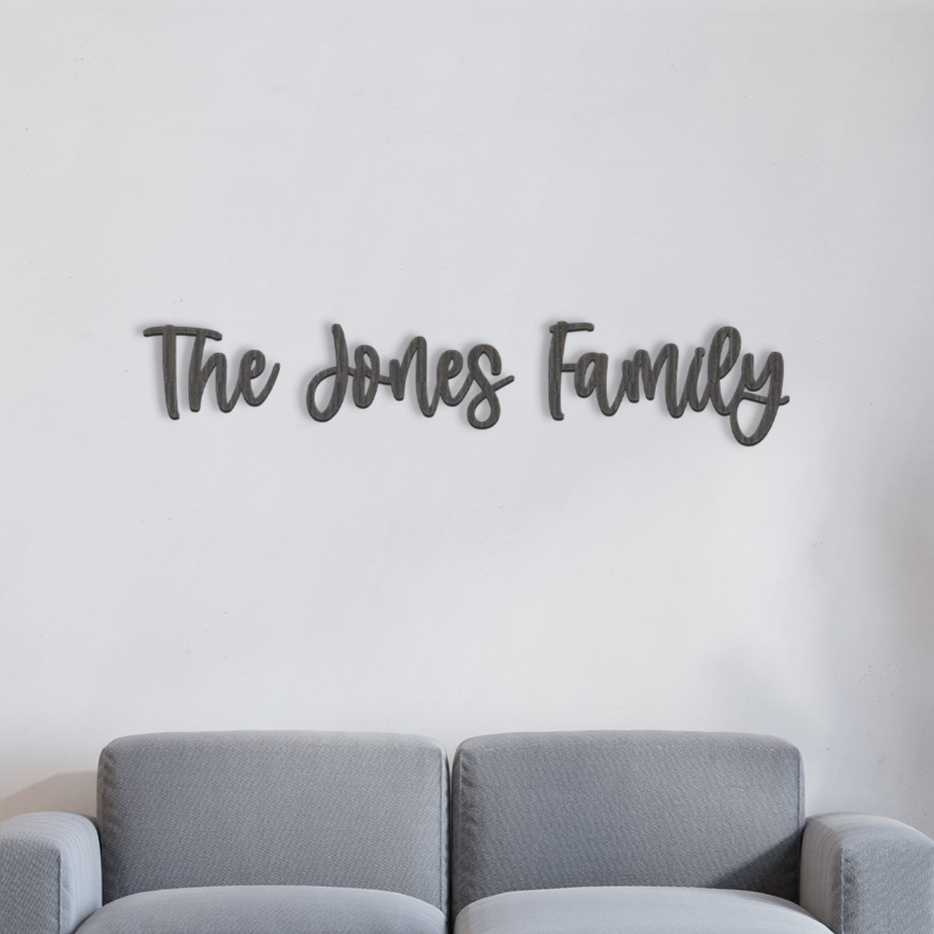 The Personalised Name Family Wall Art - Slate & Rose