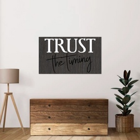Trust In The Timing Wall Plaque - Slate & Rose