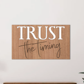 Trust In The Timing Wall Plaque - Slate & Rose