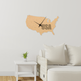 USA Silhouette - Wall Clock - Slate & Rose