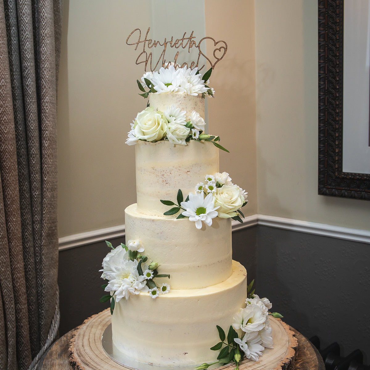 Personalised Wedding Cake Topper - Slate & Rose