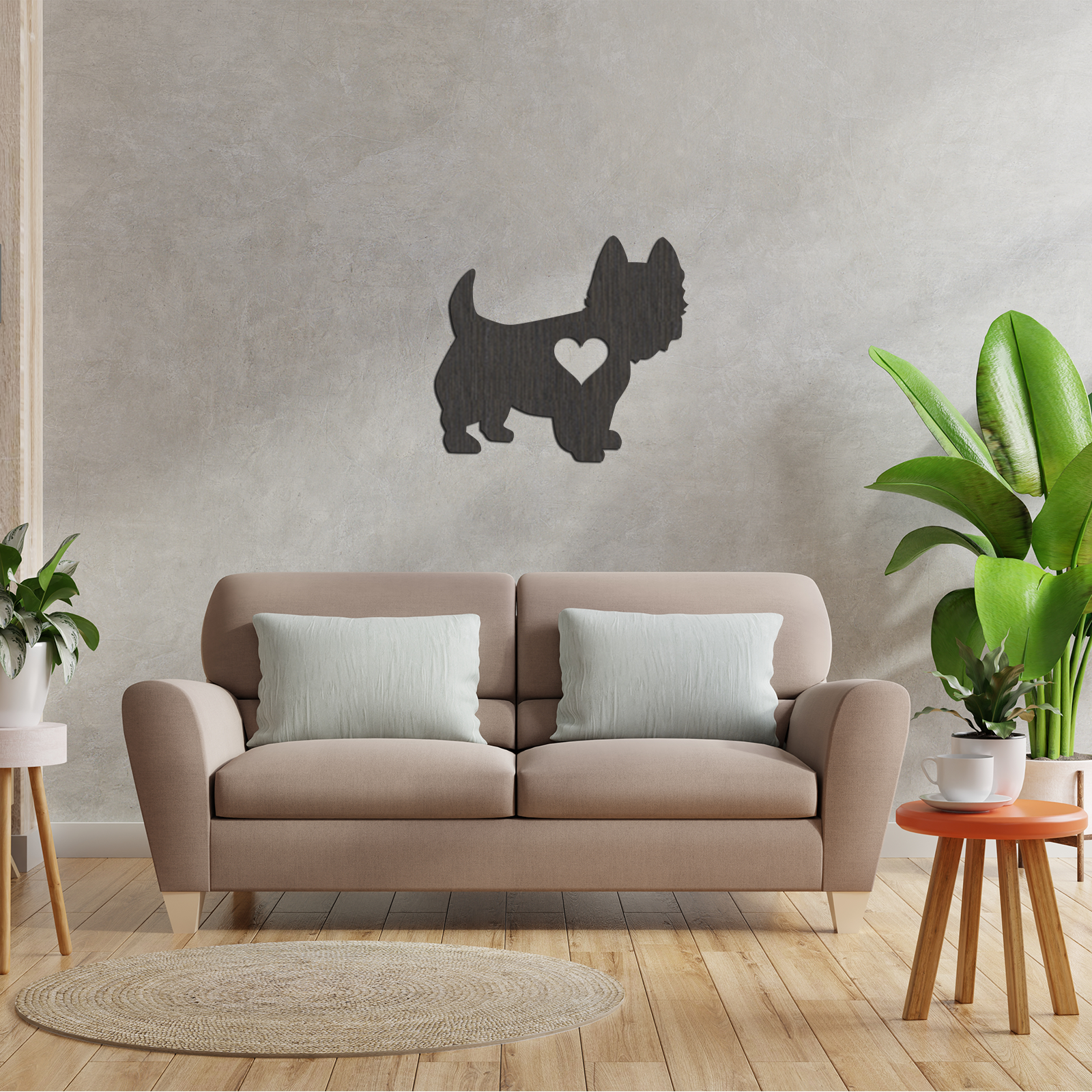 Dog Wall Art - Westie - Slate & Rose