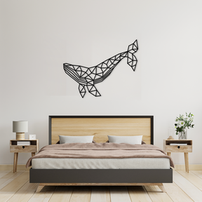 Geometric Whale Wall Decor - Slate & Rose