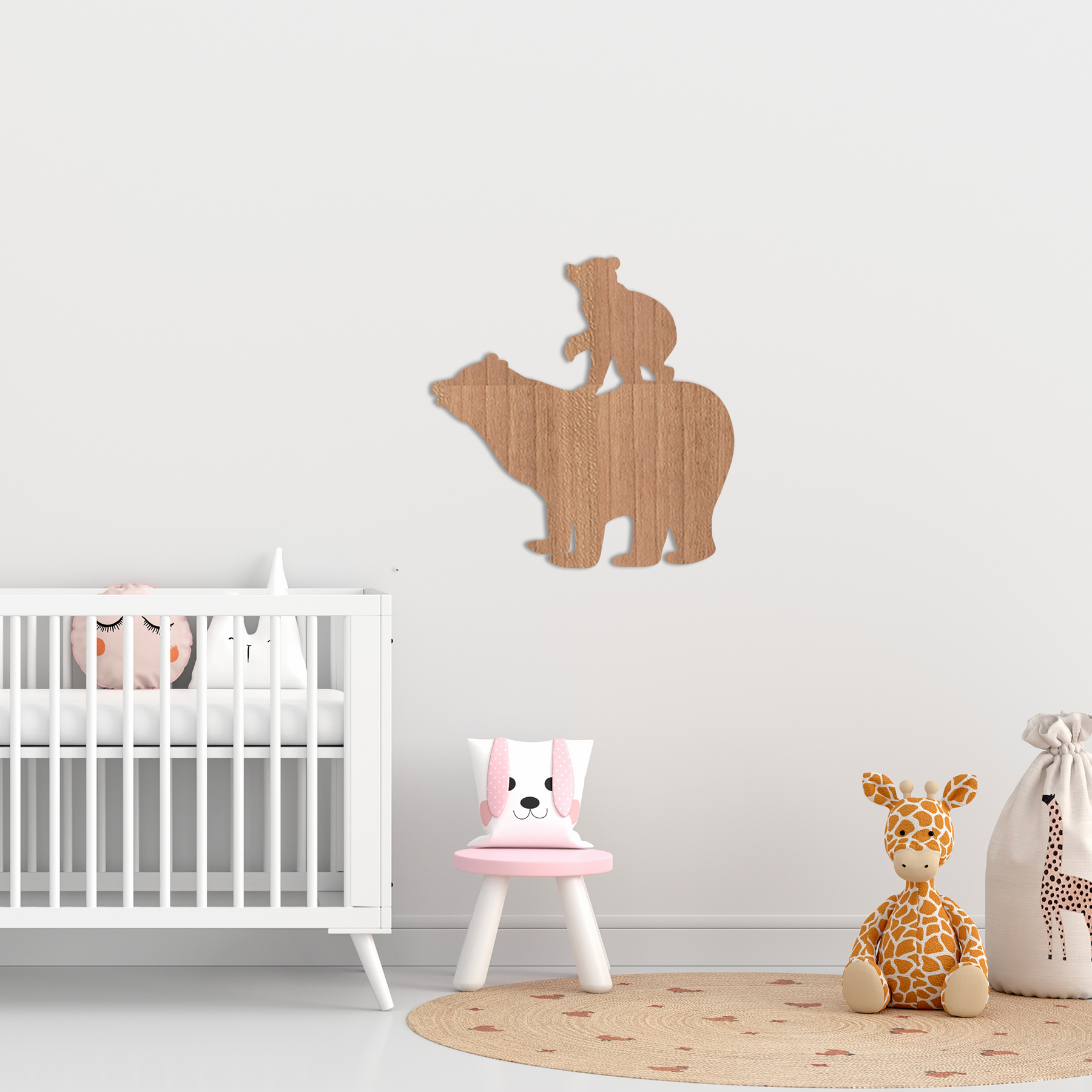 Bear Baby Wall Art - Slate & Rose