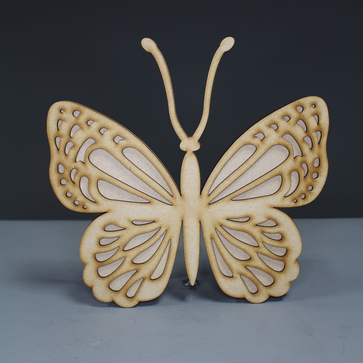 Peleides Butterfly MDF Craft Shape - Slate & Rose