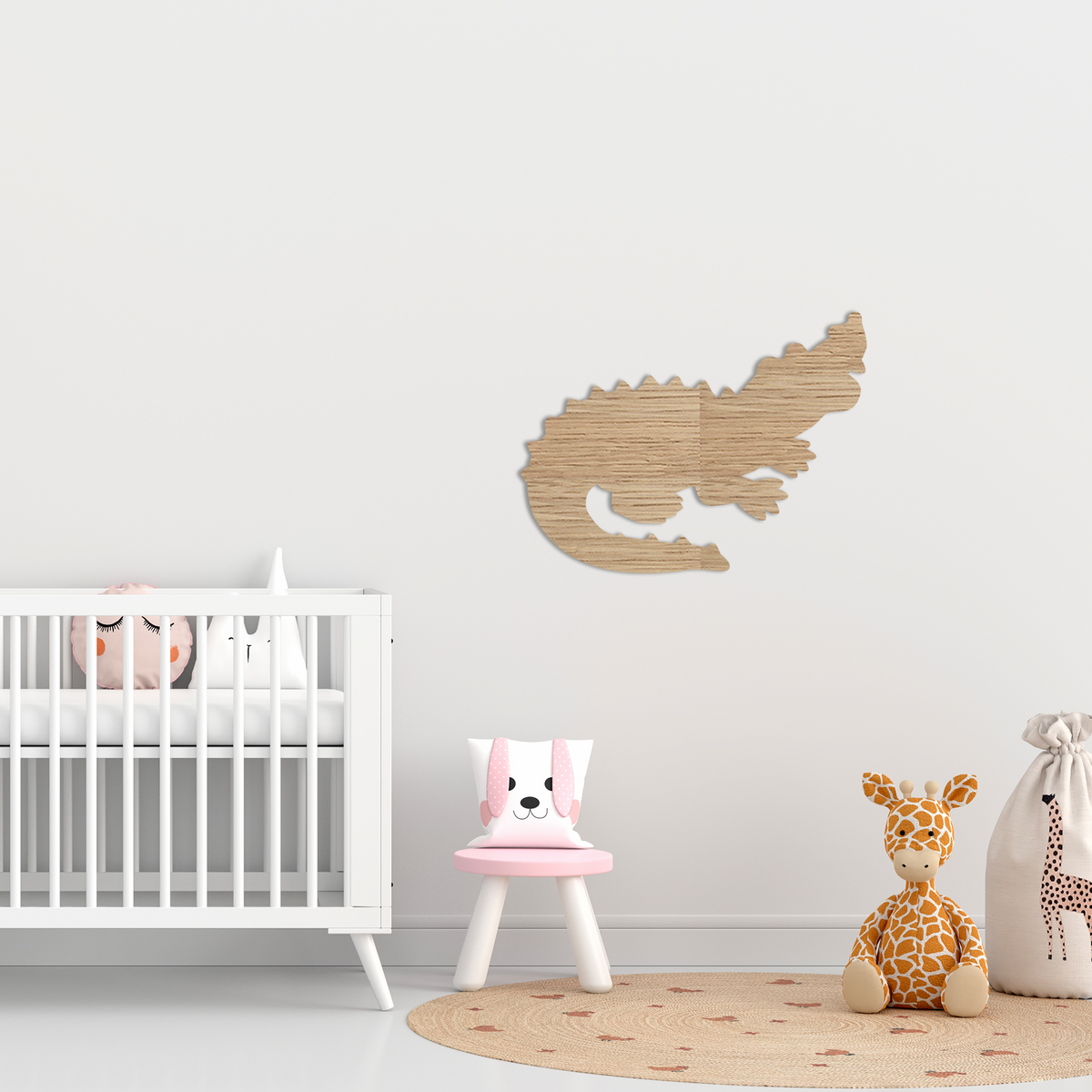 Crocodile Baby Wall Art - Slate & Rose