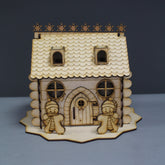 Mini Gingerbread House Engraved DIY Craft Kit - Slate & Rose