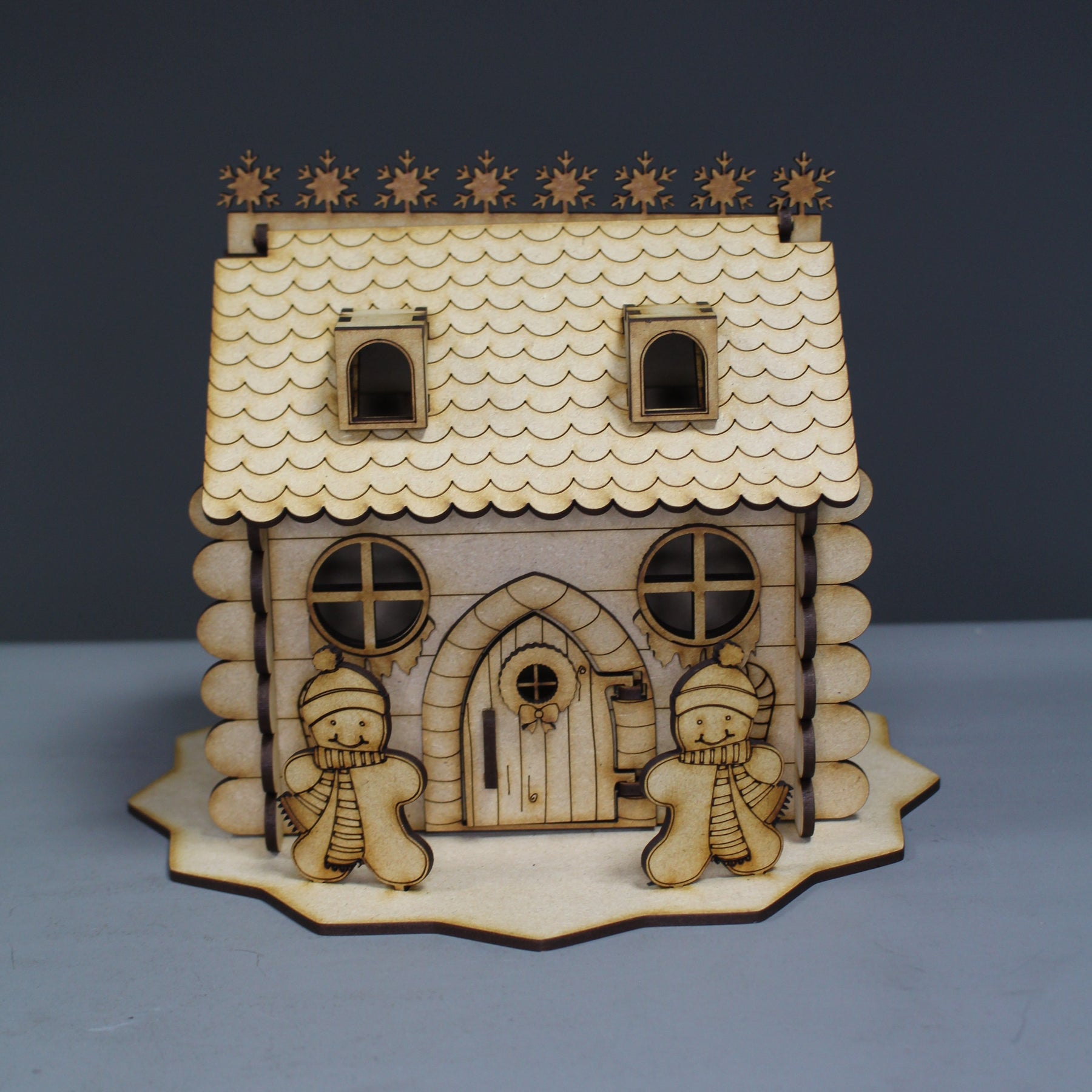 Mini Gingerbread House Engraved DIY Craft Kit - Slate & Rose