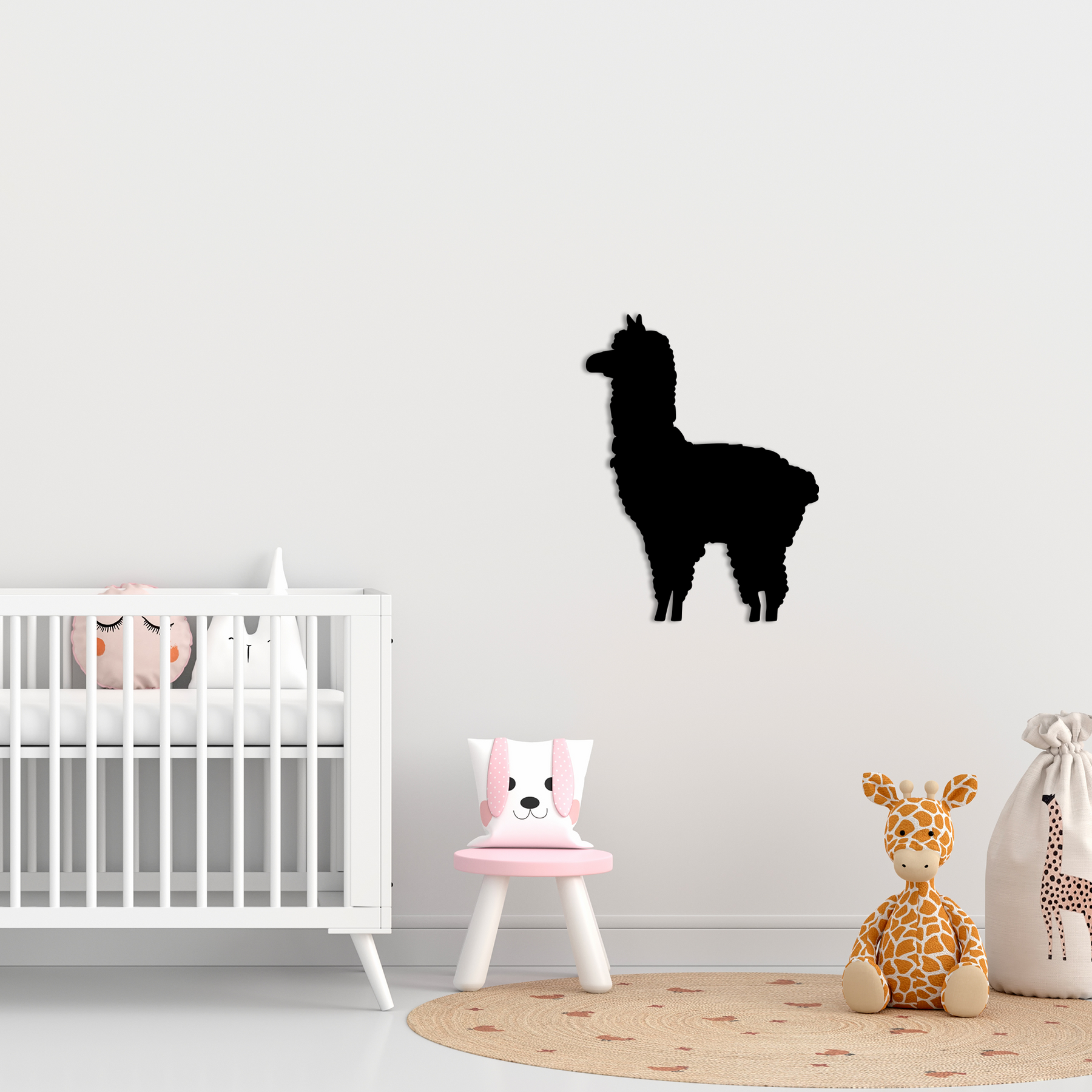 Llama Baby Wall Art - Slate & Rose