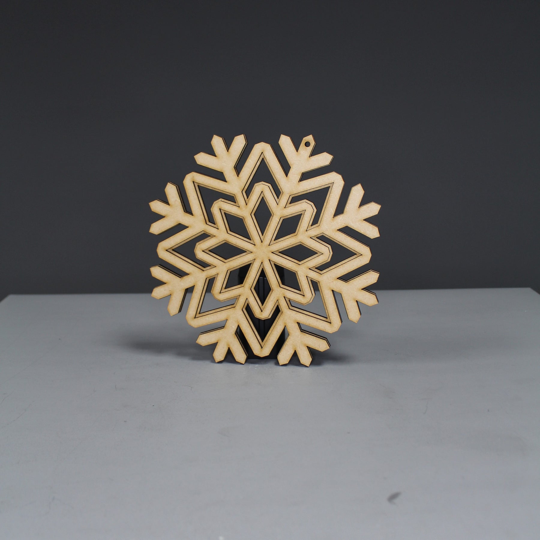 Embossed Hanging Snowflake - Slate & Rose