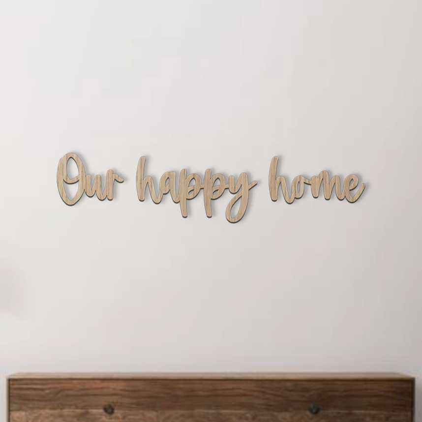 Our Happy Home Wall Art - Slate & Rose