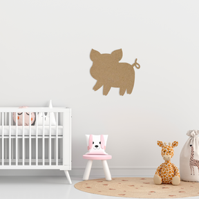 Pig Baby Wall Art - Slate & Rose