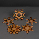 Snowflake Craft Shapes - Slate & Rose