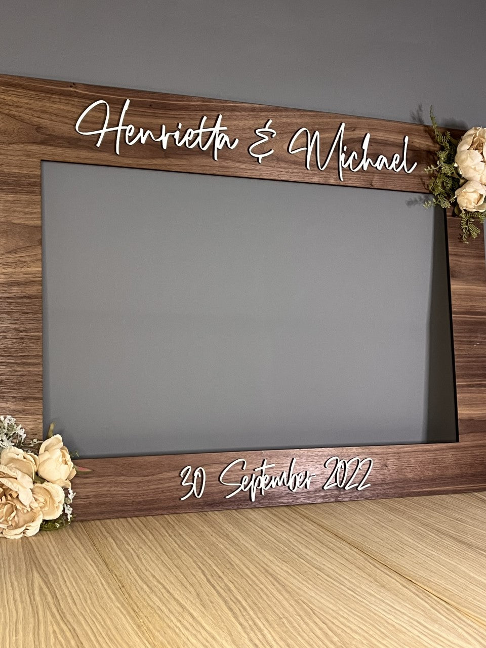 Personalised Wedding Photo Frame Prop - Slate & Rose